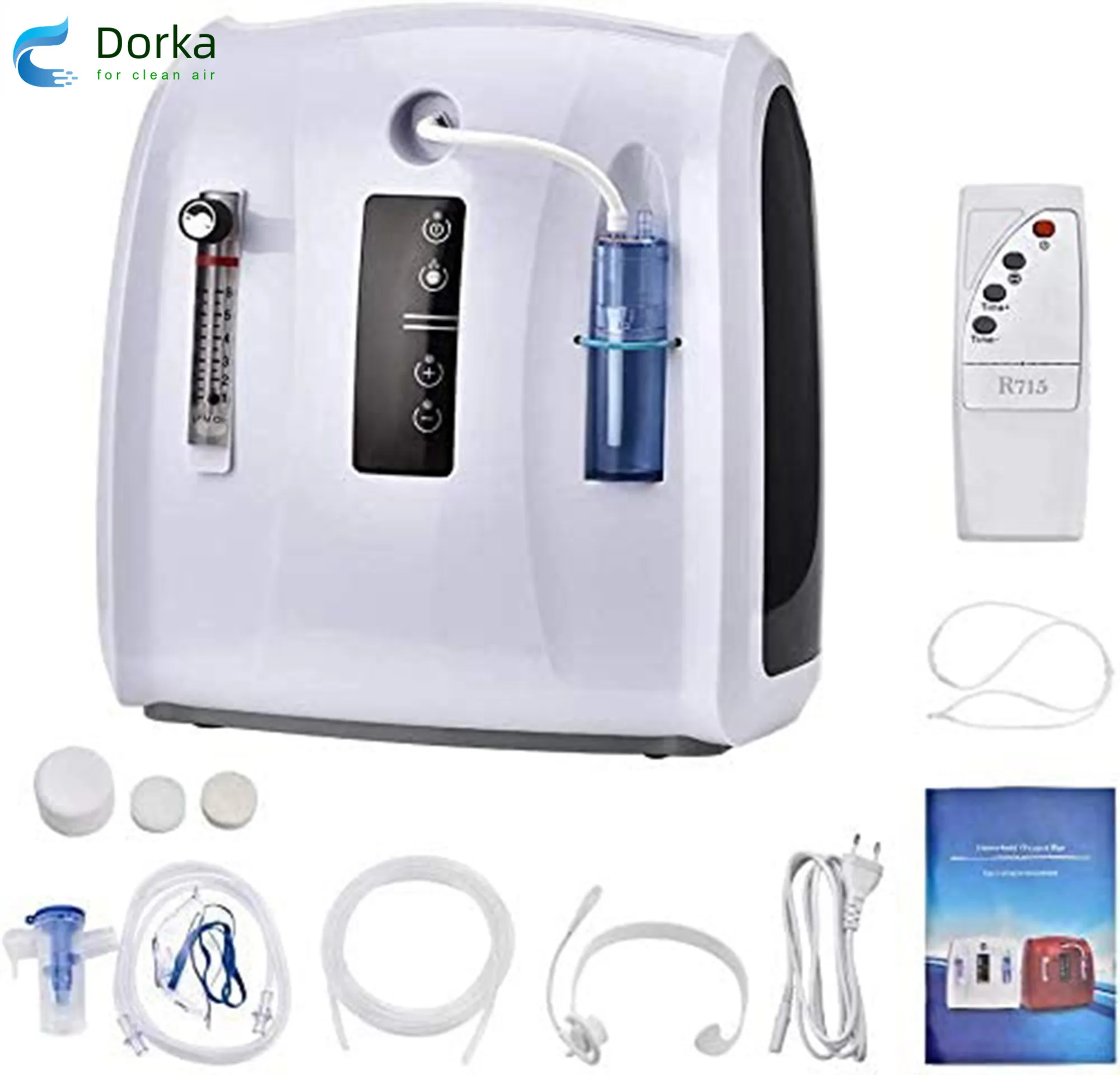 

6L Portable Oxygen Concentrator Adjustable 30%-90% Oxygen Making Machine 24 Hours Continuous Household Oxygen Bar O2 Generator