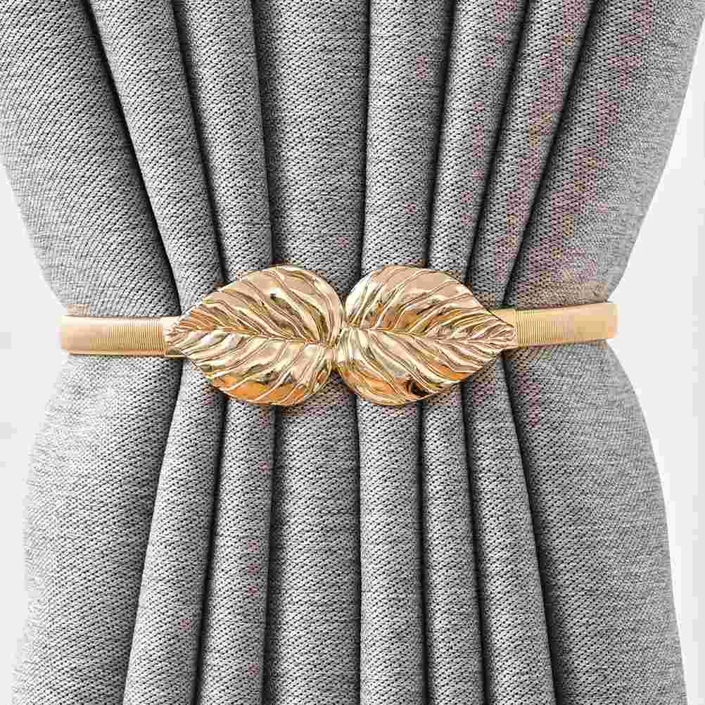 

2pcs Alloy Curtain Buckle Curtain Tiebacks Leaf Decor Curtain Buckles Curtain Accessories