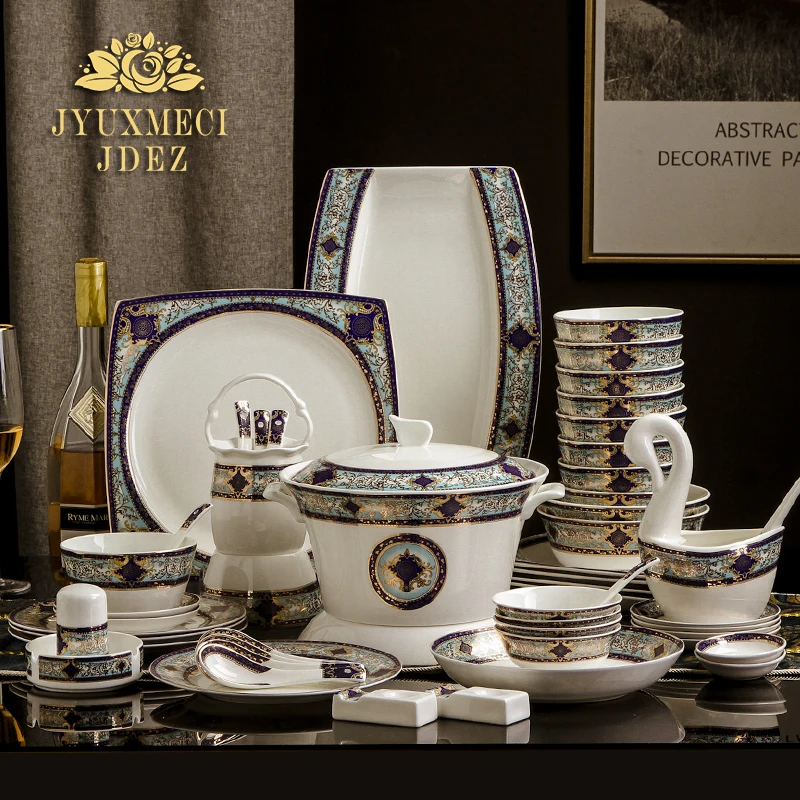 

Phnom Penh European style high quality creative combination chopsticks bone porcelain bowl ceramic plate tableware