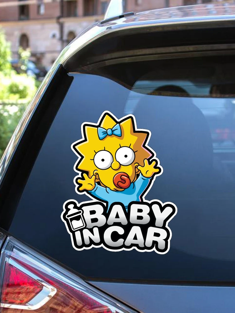 

LYKX Funny Self-adhesive Decal Baby in Car V4 Sticker Waterproof Auto Decors on Bumper Rear Window