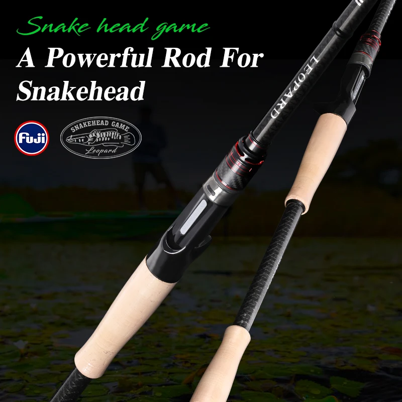 

TSURINOYA New High strength Fishing Rod Fast Action 2.28m 2.43m C762H C802H Snakehead Pike Game H Power Long Casting Rod