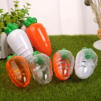 1pc transparent easter plastic carrots creative easter gift box decorations for home birthday baby shower candy boxes