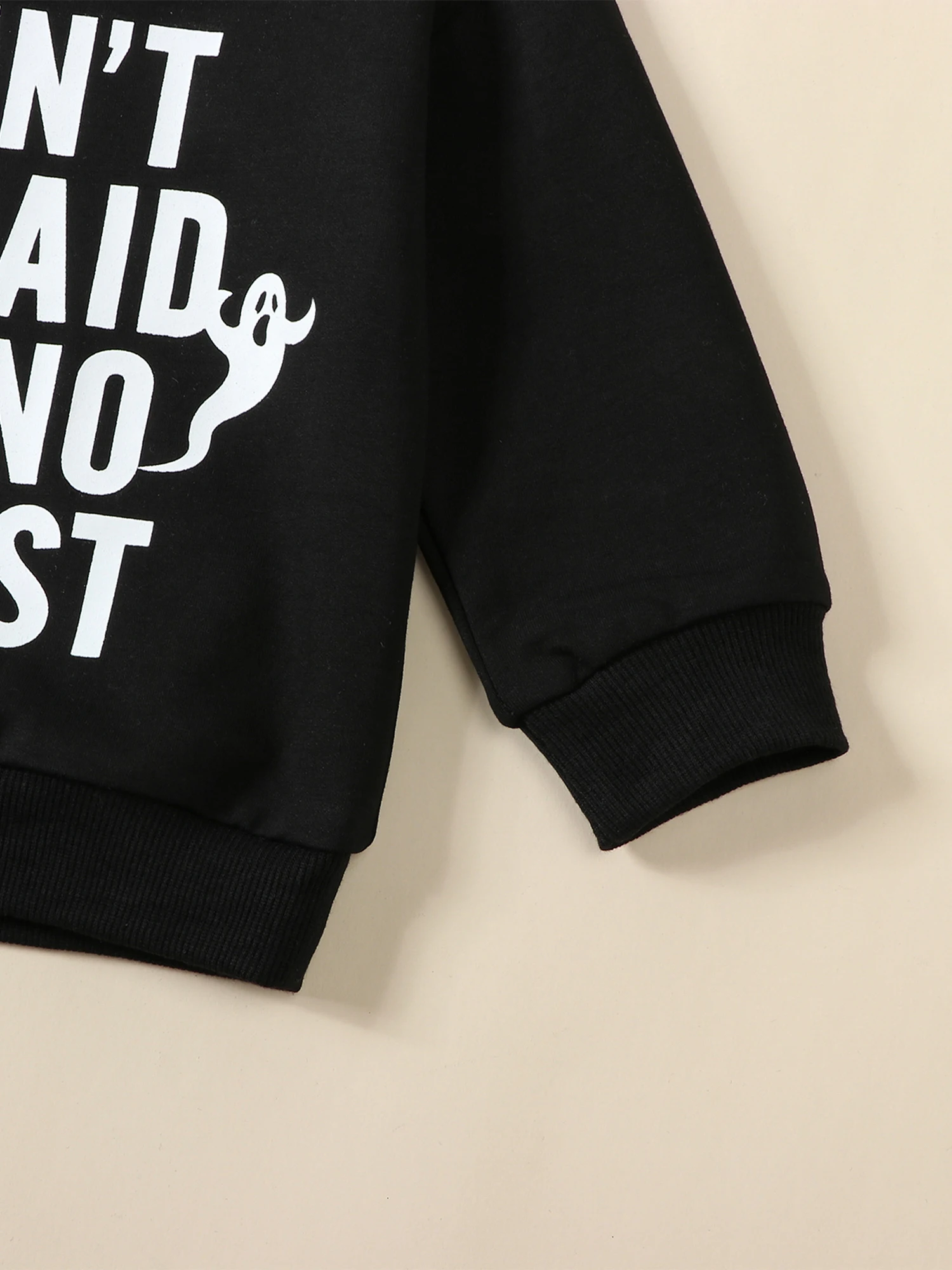 

Karwuiio Toddler Baby Boy Girl Halloween Sweatshirt Crewneck Letter Print Pullover Long Sleeve T-Shirt Fall Clothes (Black 5-6