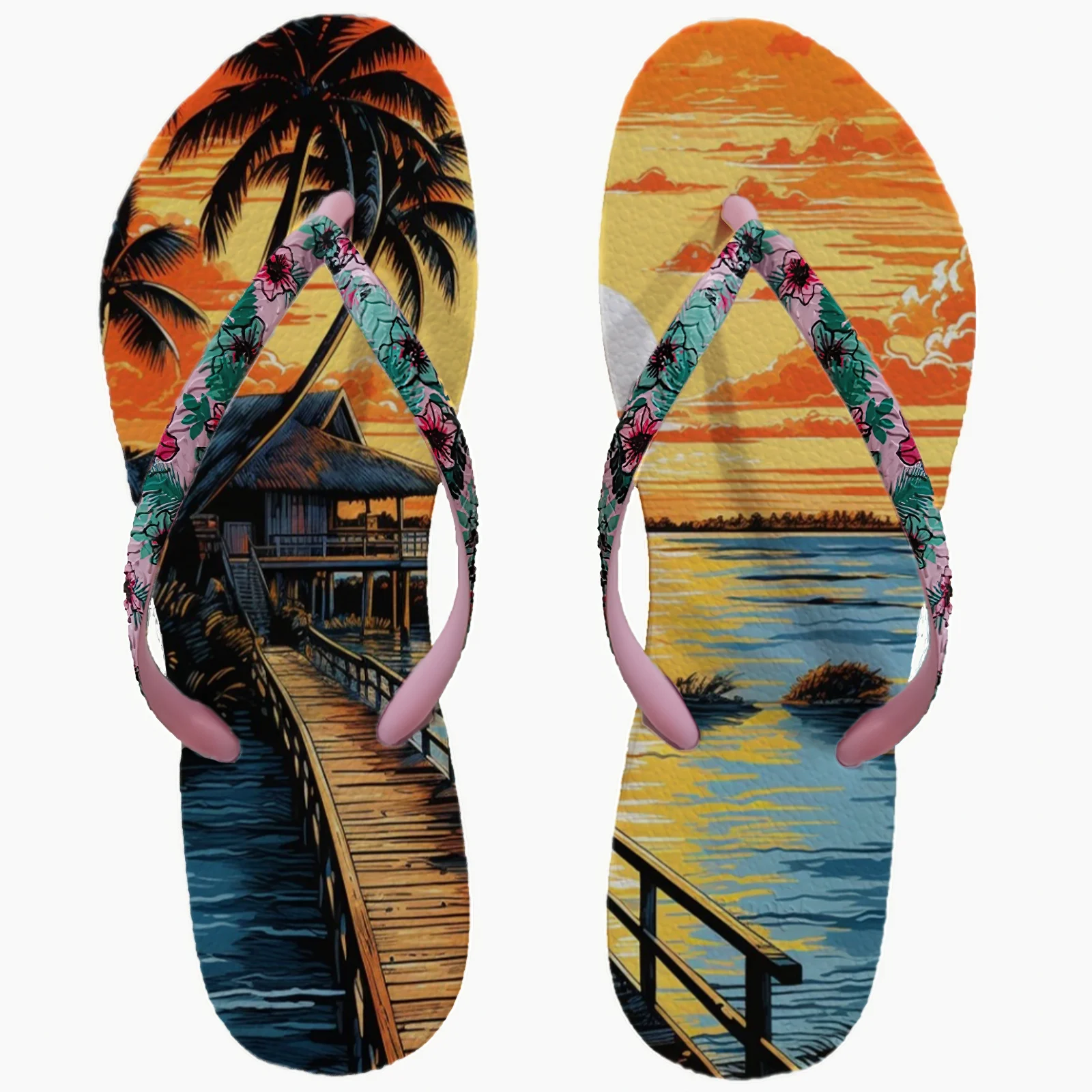 Сандалии пляжные женские летние шлепанцы на нескользящей подошве из ЭВА