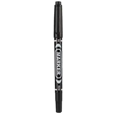 Черная маркерная ручка с двойным толстым и тонким наконечником, водостойкая ручка, чернила, принадлежности для краски, Перманентный скетчбук, масляный маркер B G7k3