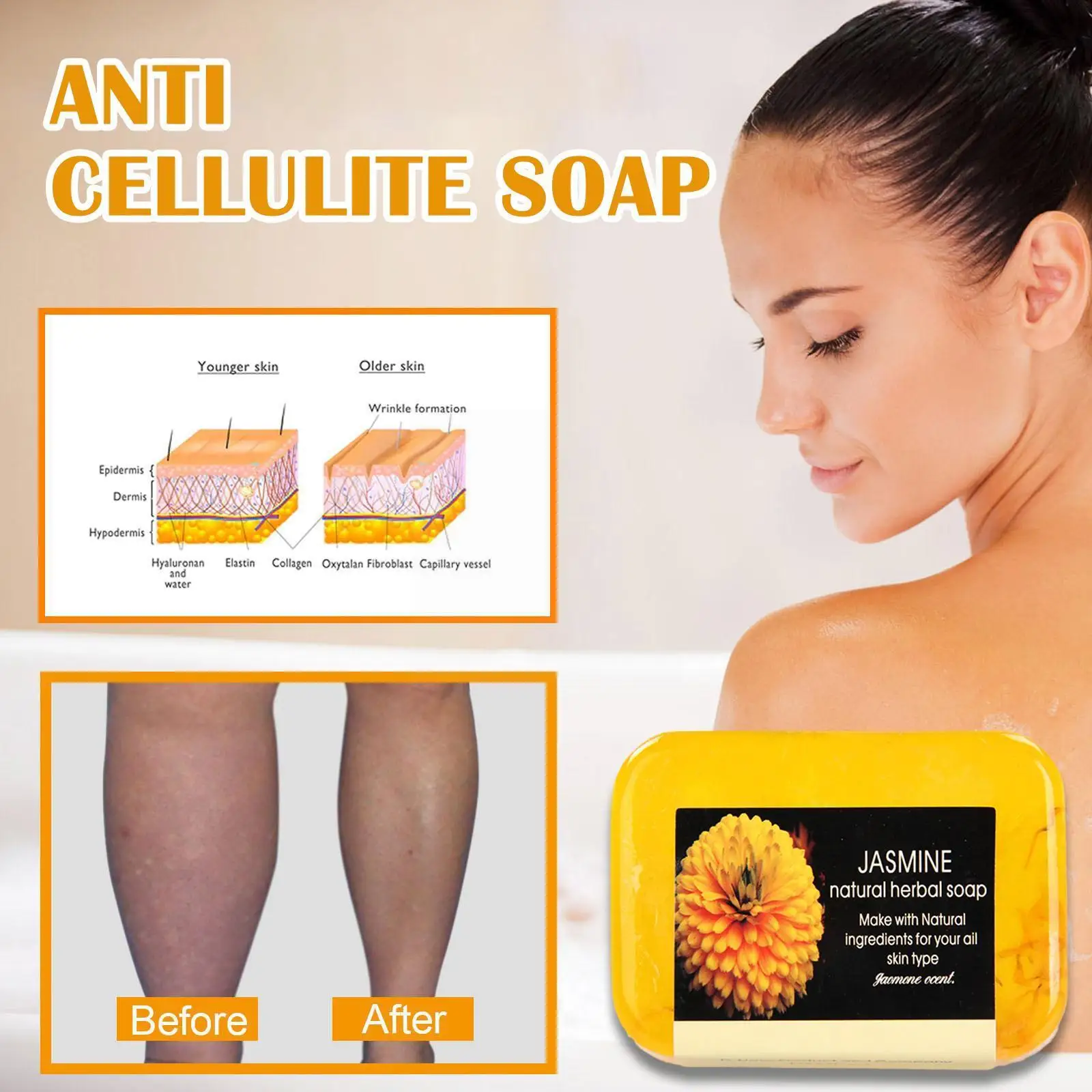 

Extrafirm Anti Cellulite Soap Calendula Flower Essential Oil Face Soap Skin Soap Whitening Handmade Cleansing Moisturizing H9h1