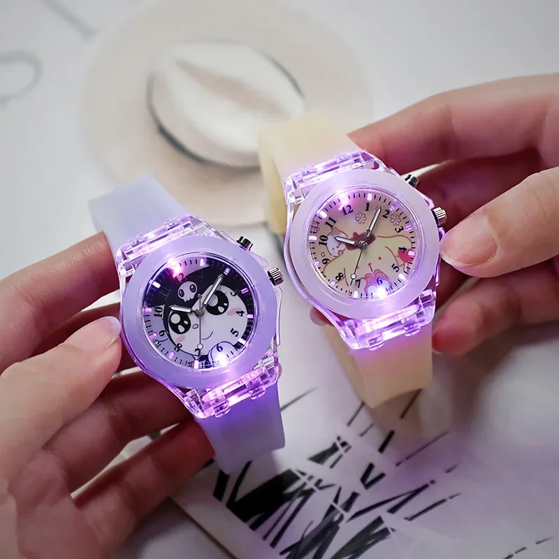 New Glowing Night Light Student Children's Watch Cute Cartoon Silicone Led Doll Wholesale Manufacturer