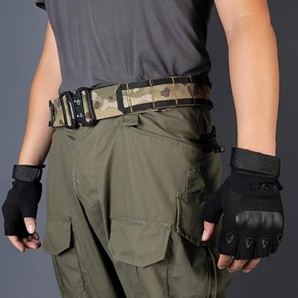 Tactical Belt Camouflage Color Adjustable Wear-resisting Fast-dry Men Supply Widely Used Men Belt for Daily Wear Belt for Men