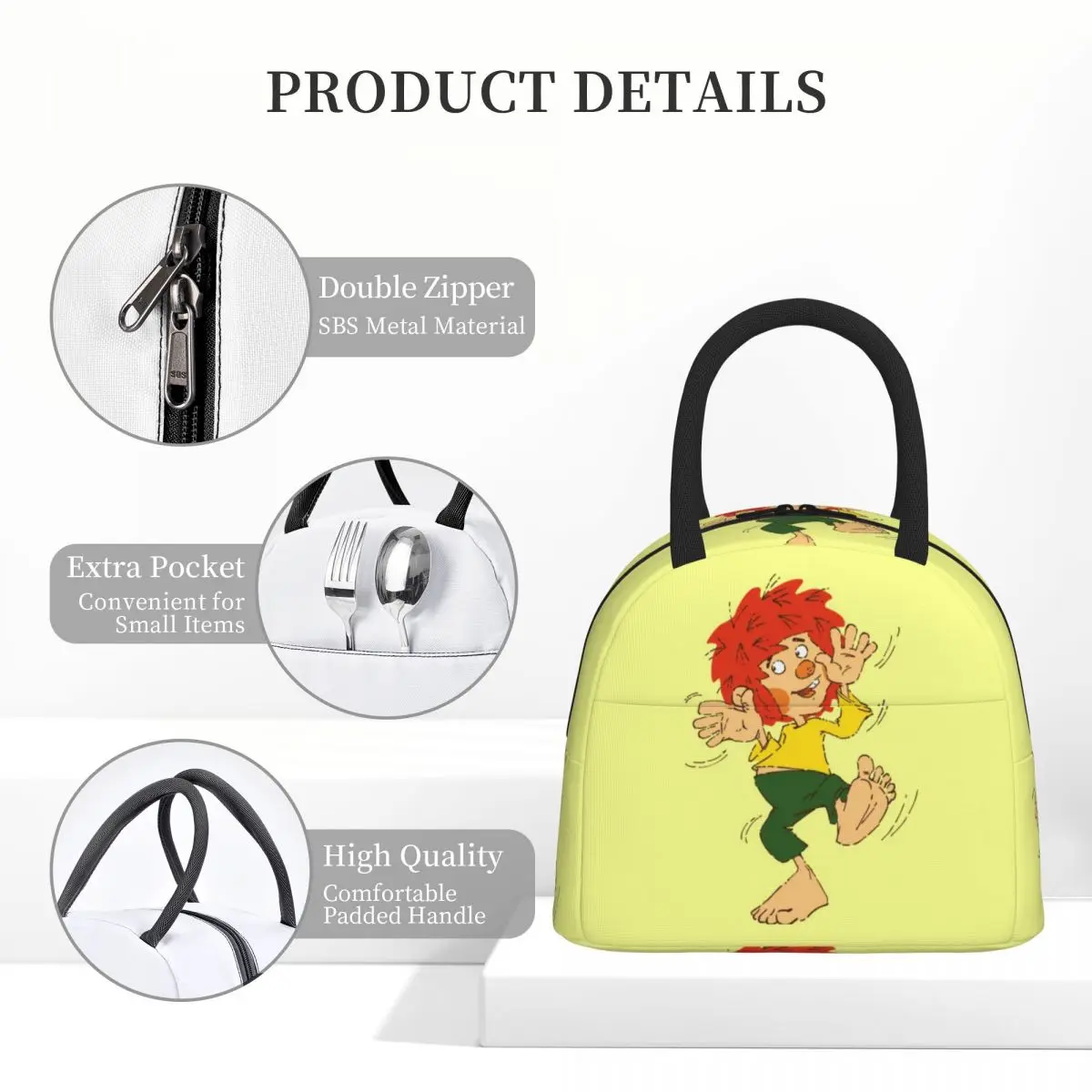 Фото Изолированная сумка для обеда Pumuckl Tanzen для женщин, термосумка для еды, портативный контейнер для обедов №3