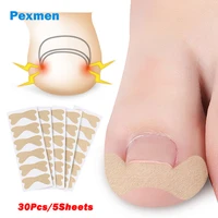pexmen 30pcs5sheets ingrown toenail correction sticker adhesive toenail patch elastic nail treatment corrector foot care tool