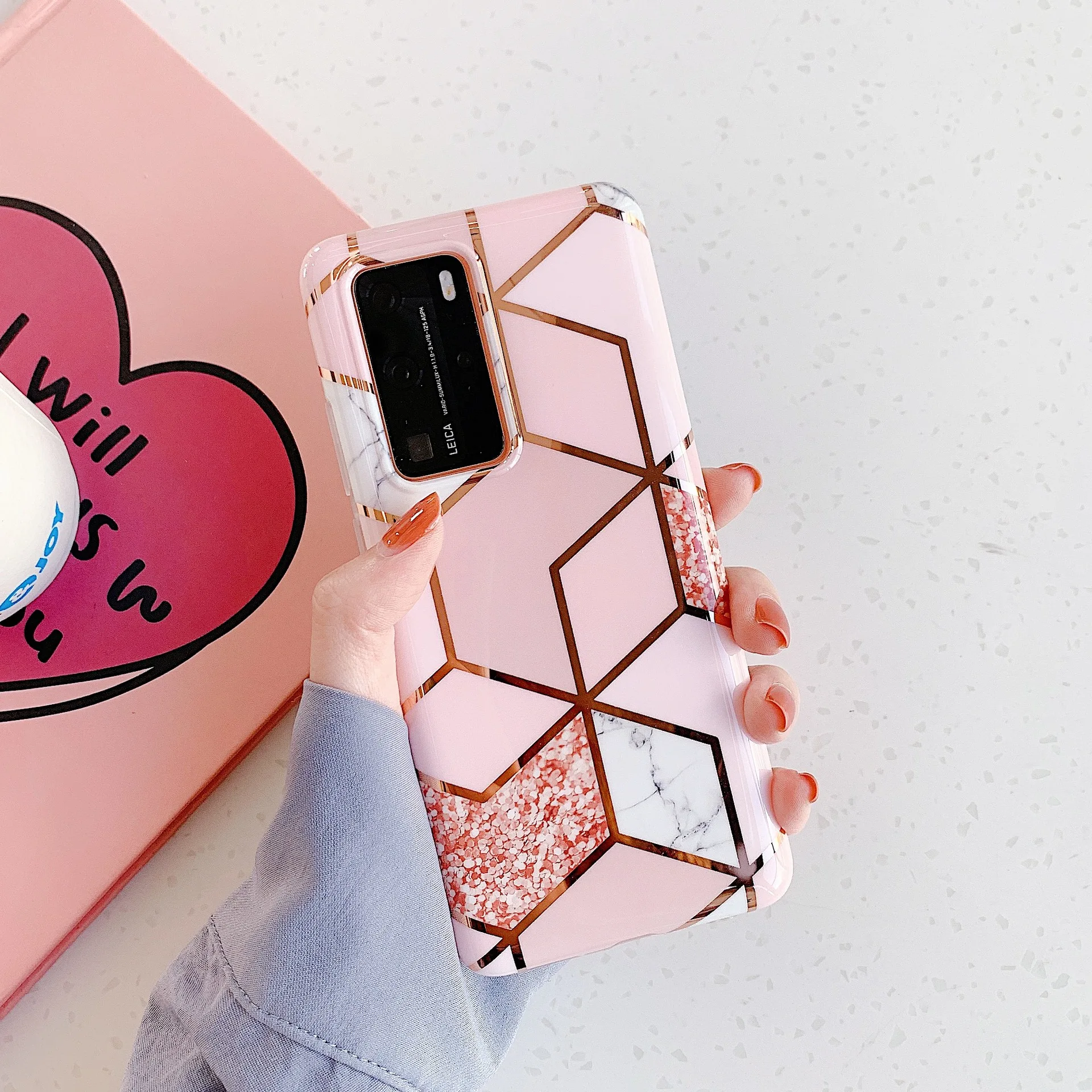 

For Samsung S22 Note20 Ultra S21 Plus S20 FE Plating Splicing Marble Phone Case A52 A32 5G A72 A52s A12 A21s A33 A53 Back Cover