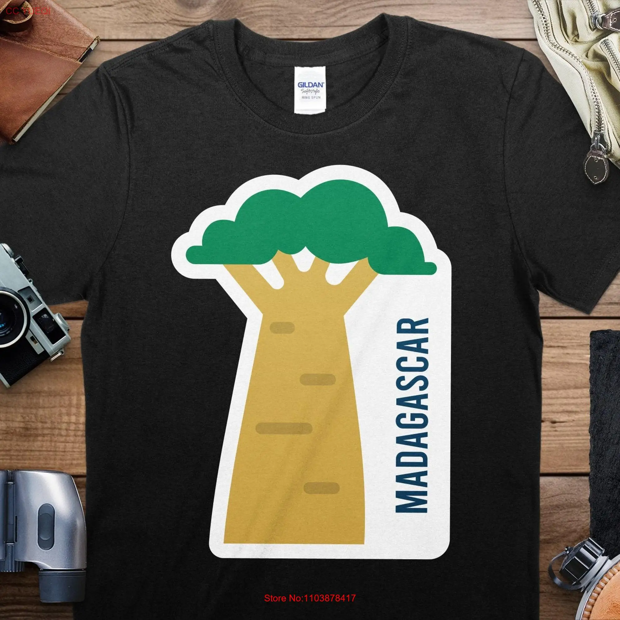 Мадагаскарская дорожная футболка с длинным или коротким рукавом