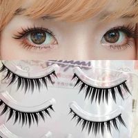 5 pairs women natural japanese serious makeup false eyelashes thick eye lash extension cosplay false eyelashes tool