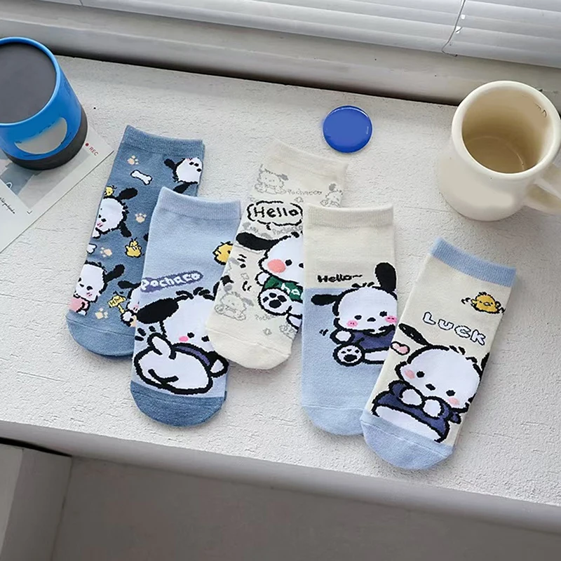 5 пар носков Sanrio Hello Kitty носки в стиле аниме Харадзюку пять милых женских хлопковых