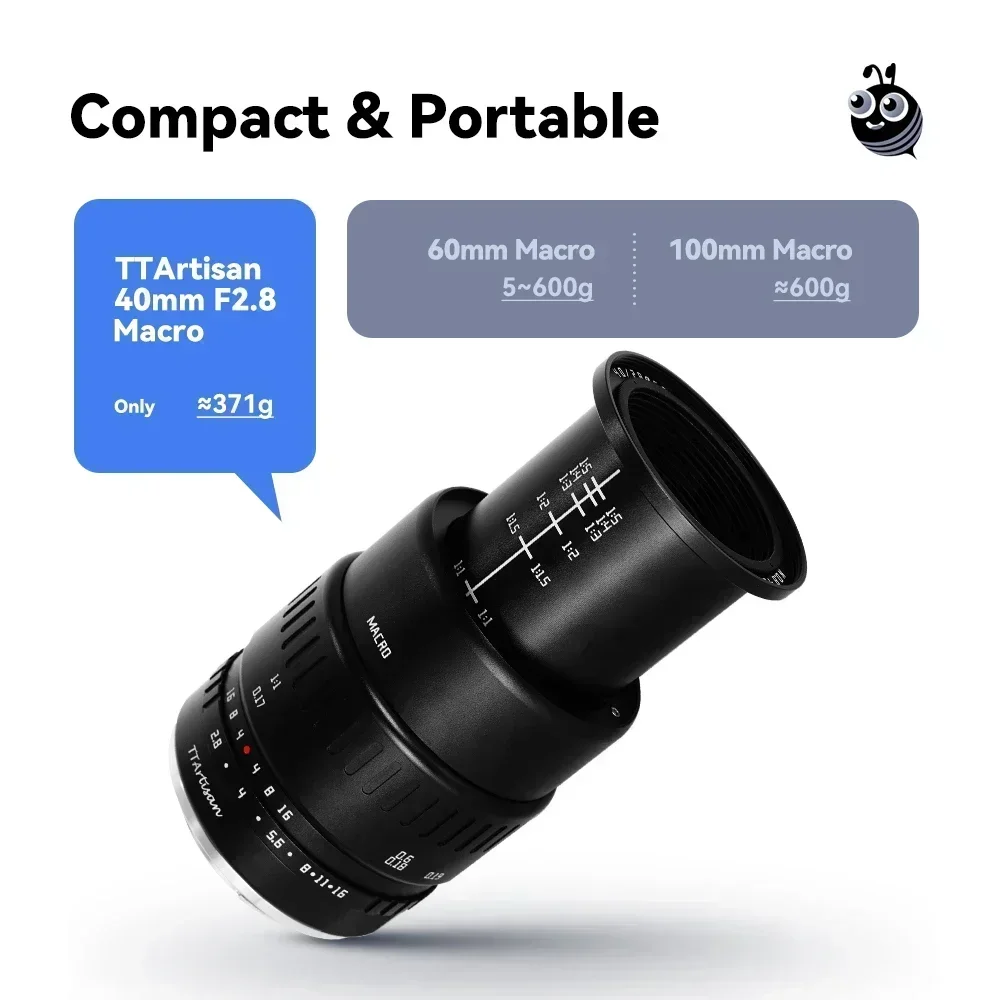 Макрообъектив TTArtisan 40 мм F2.8 для Sony E Mount a6600 Fujifilm XT4 XA XE X-Pro Canon M50 Panasonic Olympus M43 Nikon Z30 Camera