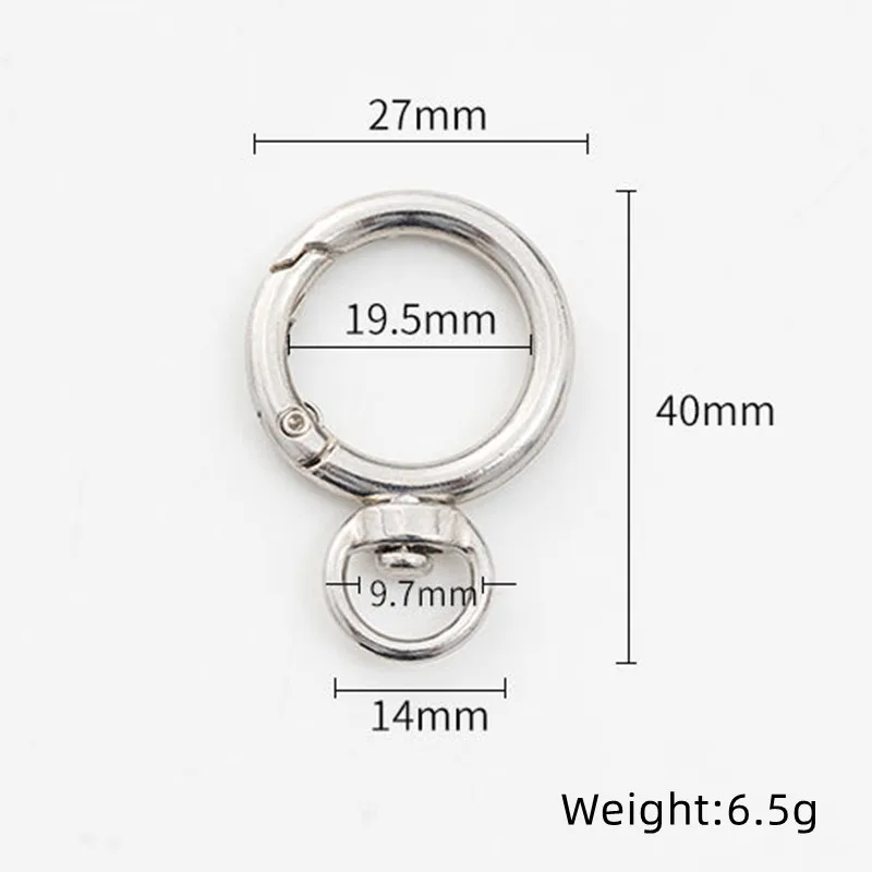 5pcs/Lot Metal Hook Keychain Buckle O Ring Clasp Bag Strap Hanging Buckles Decoration Sanpd Rings Hooks Keyring Accessory - купить по