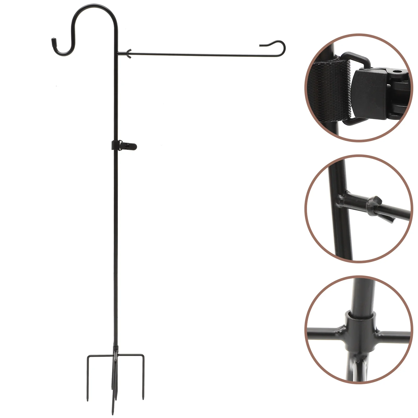 

Garden Flag Stand Hanger Pole Holder Outdoor Banner Lantern Hooks Hook Stake Christmasrack Bird Feeders Display Flower Planter
