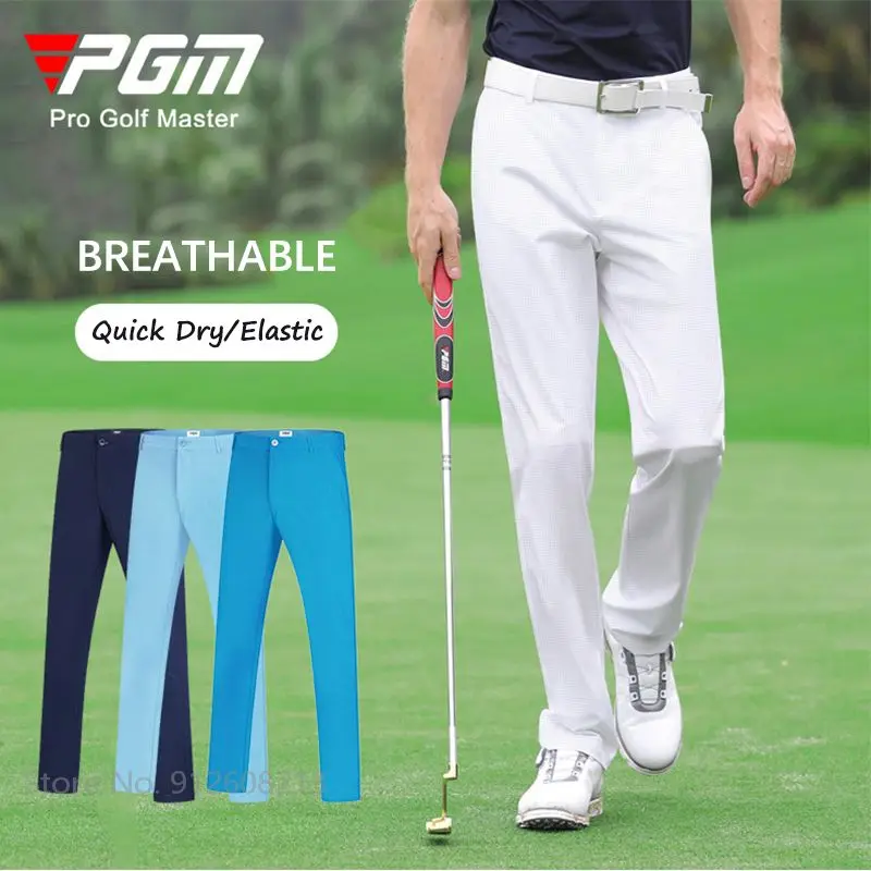 

PGM Male Golf Pants Elastic Dry Fit Golf Pants Men Anti-sweat Trousers Casual Breathable Thin Sweatpants Soft Bottoms XXS-XXXL