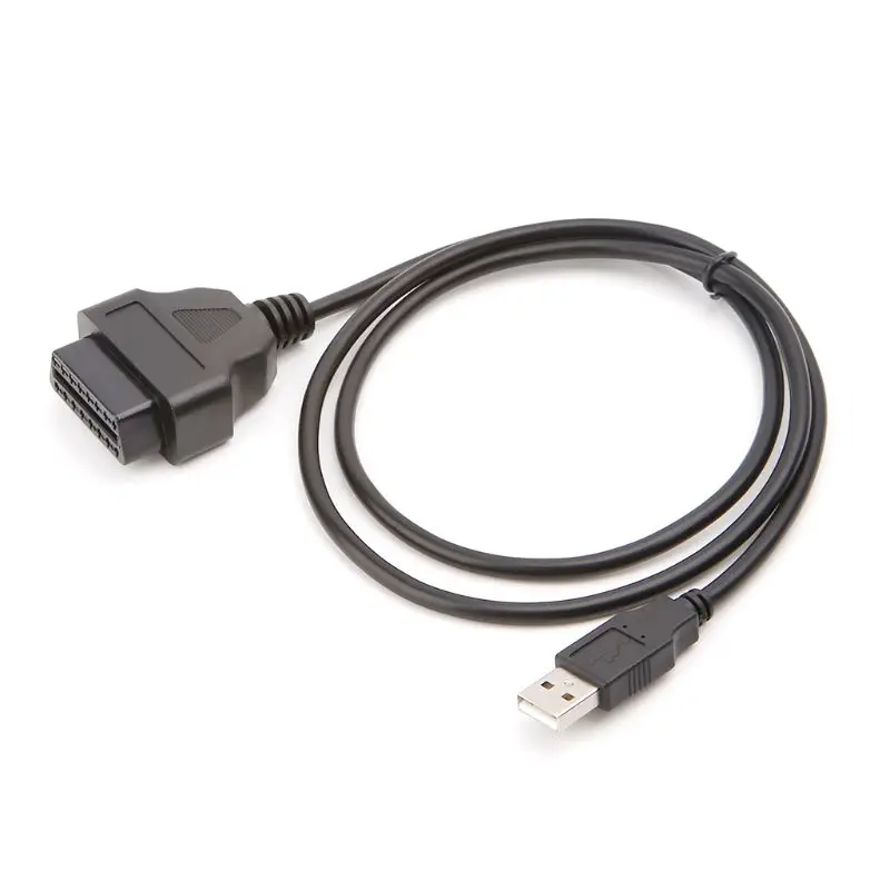 

16Pin OBD2 To USB Port Adapter Cable Connector Diagnostic Tool AOS