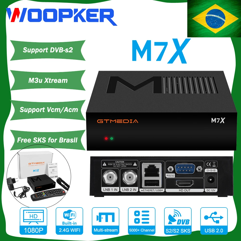 

Новинка 2022, модель M7X Φ SKS/IKS/CS/M3U,VCM/ACM lKS & SKS спутниковый ТВ-приемник Realase 70,0 W gsat с бразильскими каналами SKS, бесплатная доставка