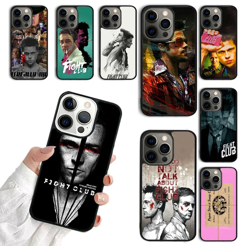 Чехол для телефона с постером фильма Бойцовский клуб iPhone 16 15 14 plus 11 12 13 Pro XR XS Max