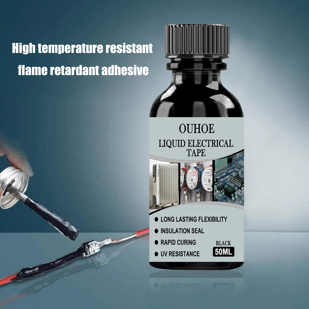 

30/50ml Liquid Insulating Rubber Coat Waterproof Fast Dry Insulation Sealant Liquid Tape Paste Wire Board Electronic Sealant