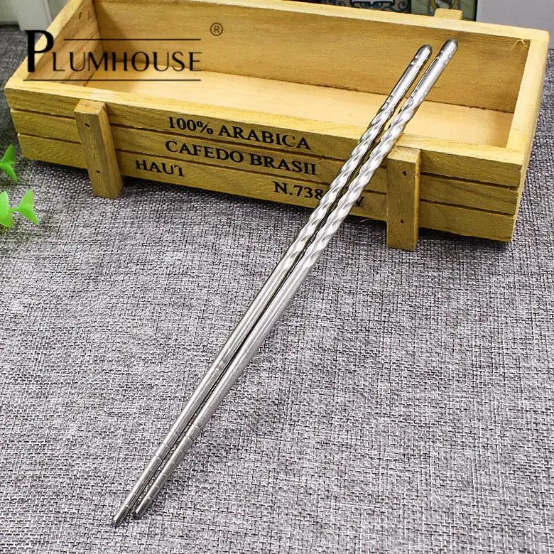 

Металлические палочки для еды, корейские бытовые высокотемпературные стерилизуемые Нескользящие палочки из нержавеющей стали, японский н...