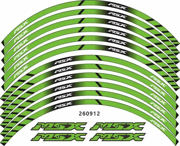 Motorcycle tire inner ring reflective stripe stickers multicolor waterproof decals for HONDA MSX 125 Grom 125 2022 RIM