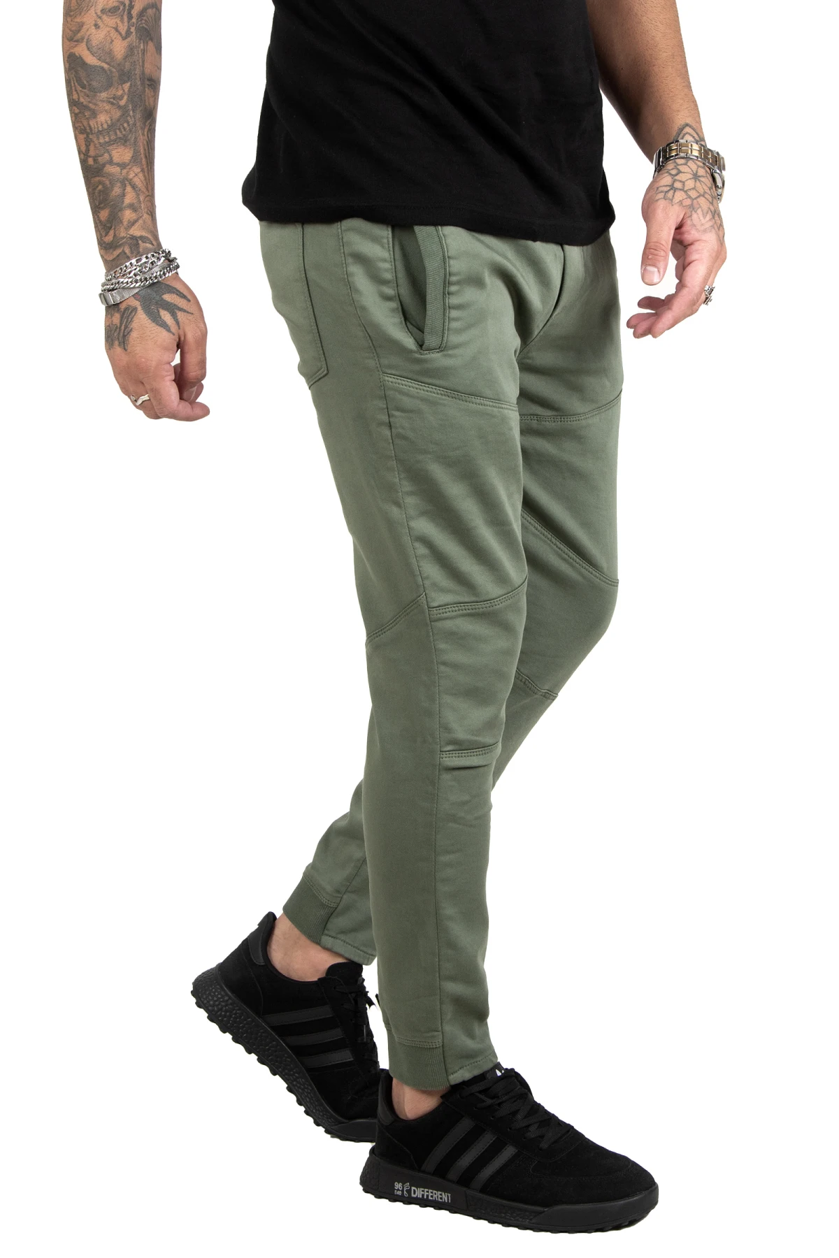 

DeepSEA waist and pangled knee stitched men's trousers 2200499