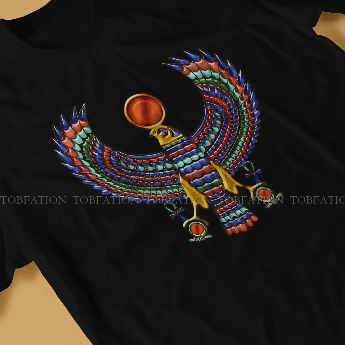 Новинка футболки God Horus с рисунком древнего египетского символа мужские топы из