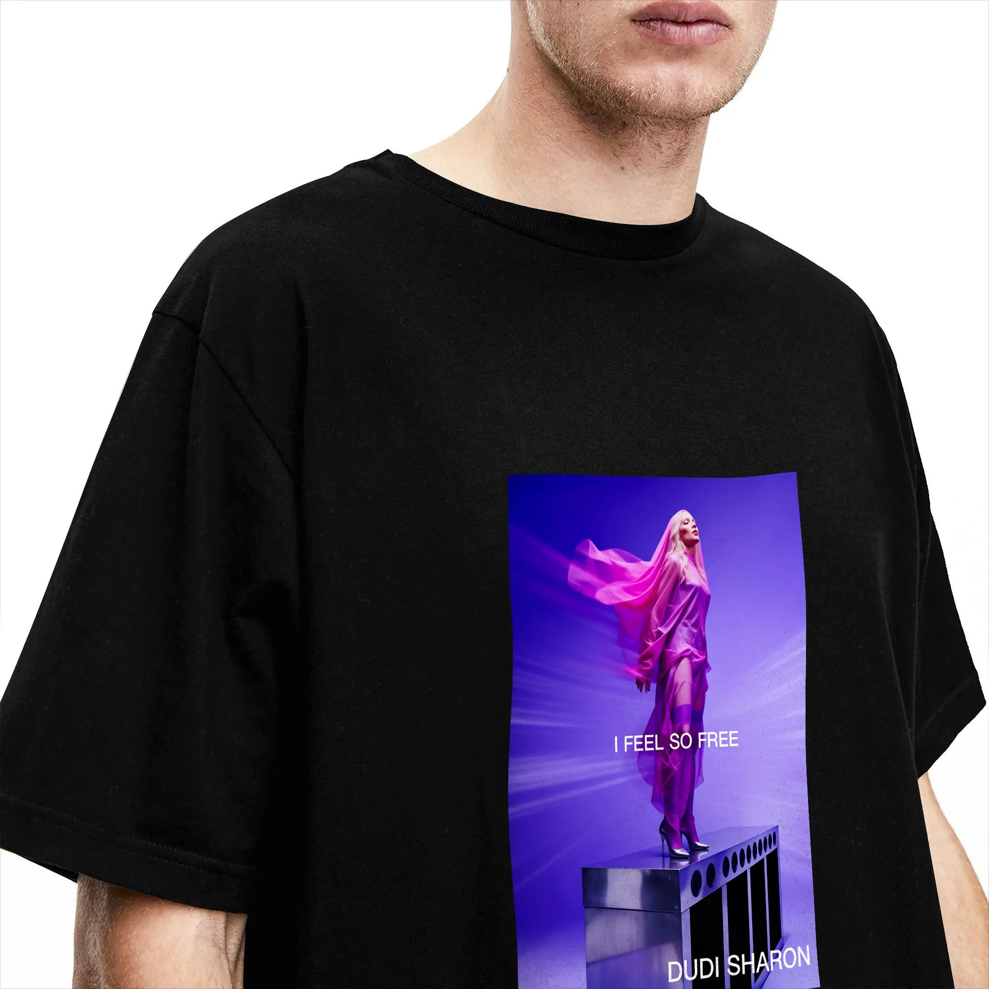 Футболка I Feel So Free Album 2026 M-MadonnaS мужская, базовая, в стиле Y2K, летняя, с круглым вырезом, в стиле Харадзюку, горячая распродажа, большие размеры (art.: 3920da0885feb) - 3920da0885feb