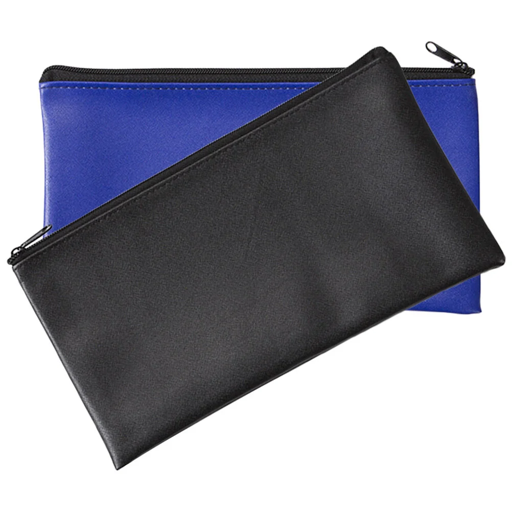 

2 Pcs Office Folders ID Portable Files Bag Envelope Safe Holder Document Small Pouch Man