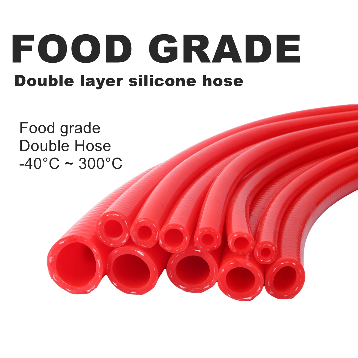 

Двухслойный пищевой силиконовый шланг, устойчивый к высоким температурам, паровой шланг, силиконовая трубка для питьевой воды, гибкий шланг