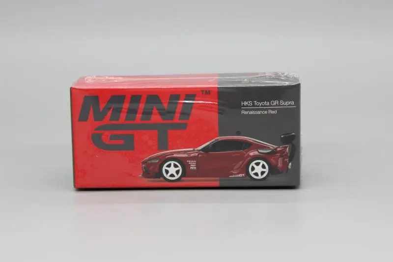 

Mini GT 1:64 red touring car sports car model HKS Speedmaster Supra Bull Demon King A90 suitable for Toyota decoration gift