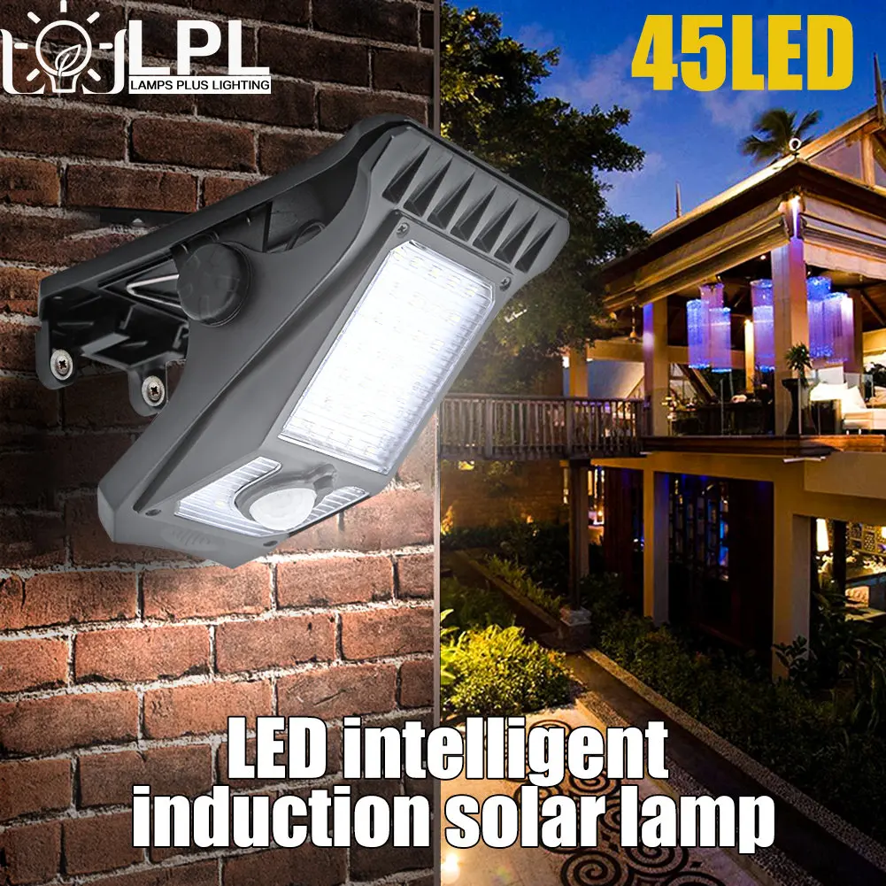 

Уличные лампы на солнечной батарее, водонепроницаемый светильник с датчиком движения для сада, украшение для дома и улицы