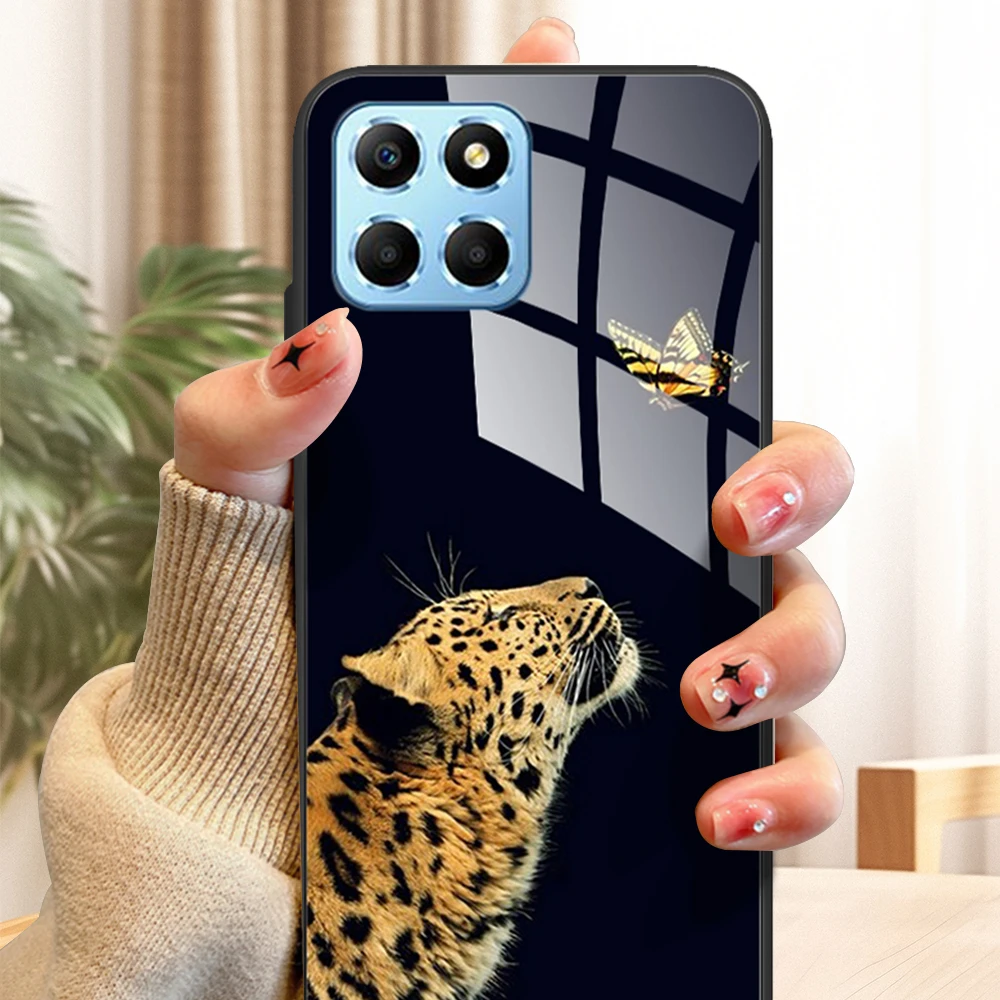 Чехол для Huawei Honor X6 искусственный чехол из закаленного стекла силиконовый