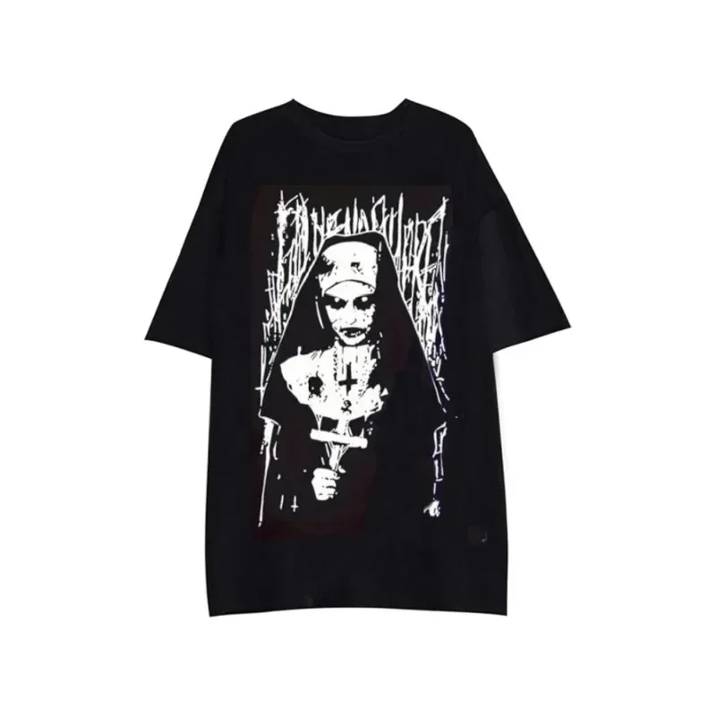 Y2k одежда Готическая церковная монахиня Топы в стиле Харадзюку американская