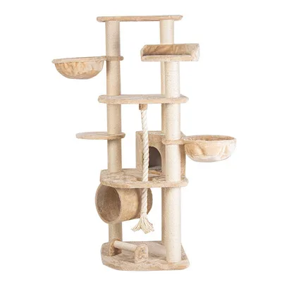 

High quality cat climbing tree frame sisal scratching posts cat nest cat tower