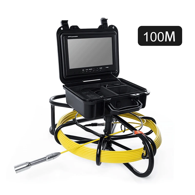 

Hot sales Underwater Endoscope Camera Portable Pipeline Camera 9 inch Pipe Camera DVR Function Scope Snake Camera100m