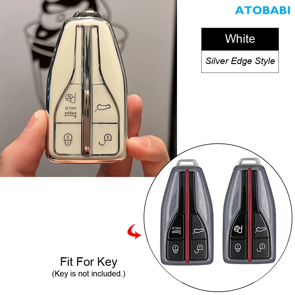 

Чехол для автомобильного ключа из ТПУ, Защитные чехлы для удаленных ключей, держатель для ключей, автомобильные аксессуары для FAW Hongqi E-HS9 2022 2023 HS5 HS7 2019 2020 2021