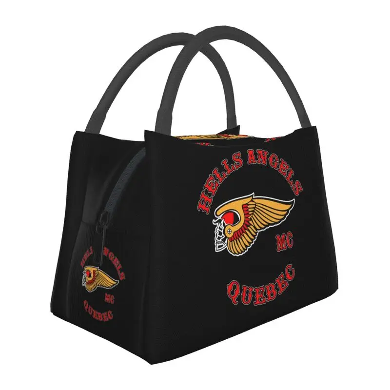 

Hells Angels Logo Insulated Lunch Bags for Women Resuable Motorcycle Club Thermal Cooler Lunch Box Office Picnic Travel