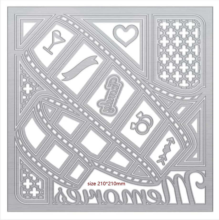 

Metal cutting dies frames memories cut die mold card Scrapbook paper craft knife mould blade punch stencls