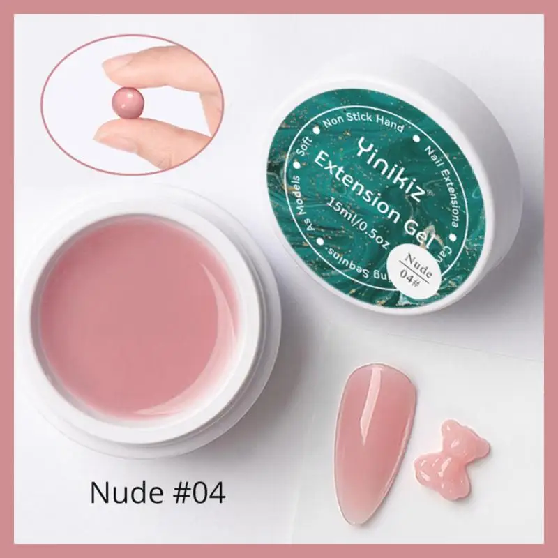 

6 Colors For Nail Extension Function Hard Gel Nail Gel For Quickly Extend Nail Solid Nail Tip Gel Nail Accessories Transparent