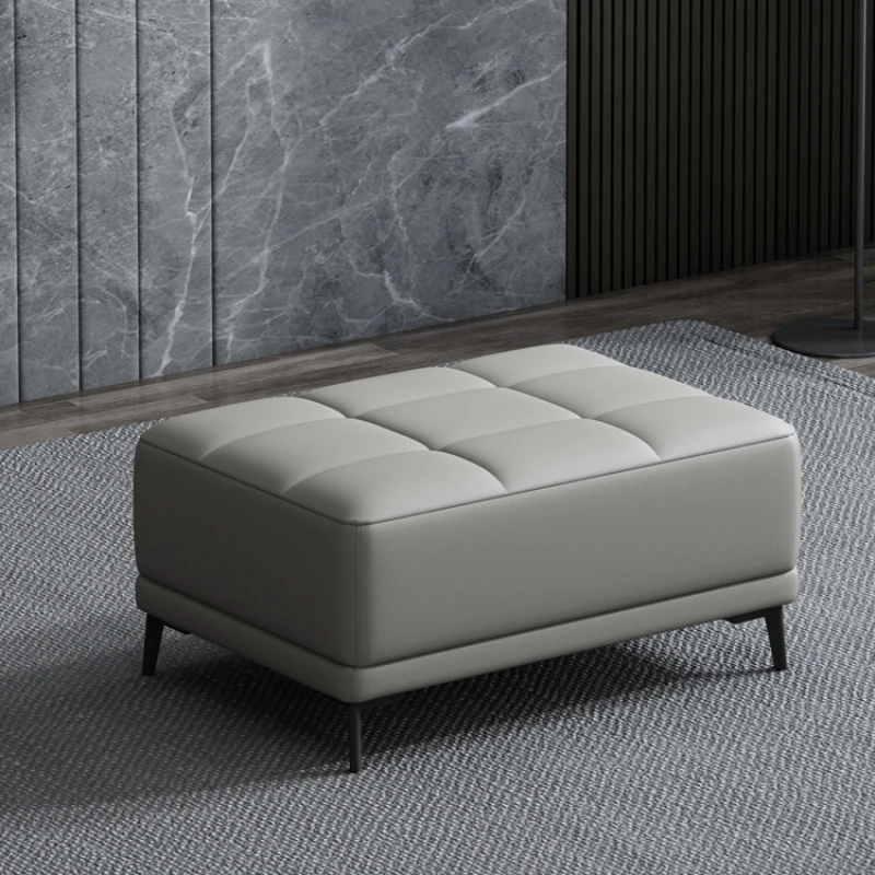 Кожаный низкий табурет для гостиной ленивый модуль дизайн дивана слойки