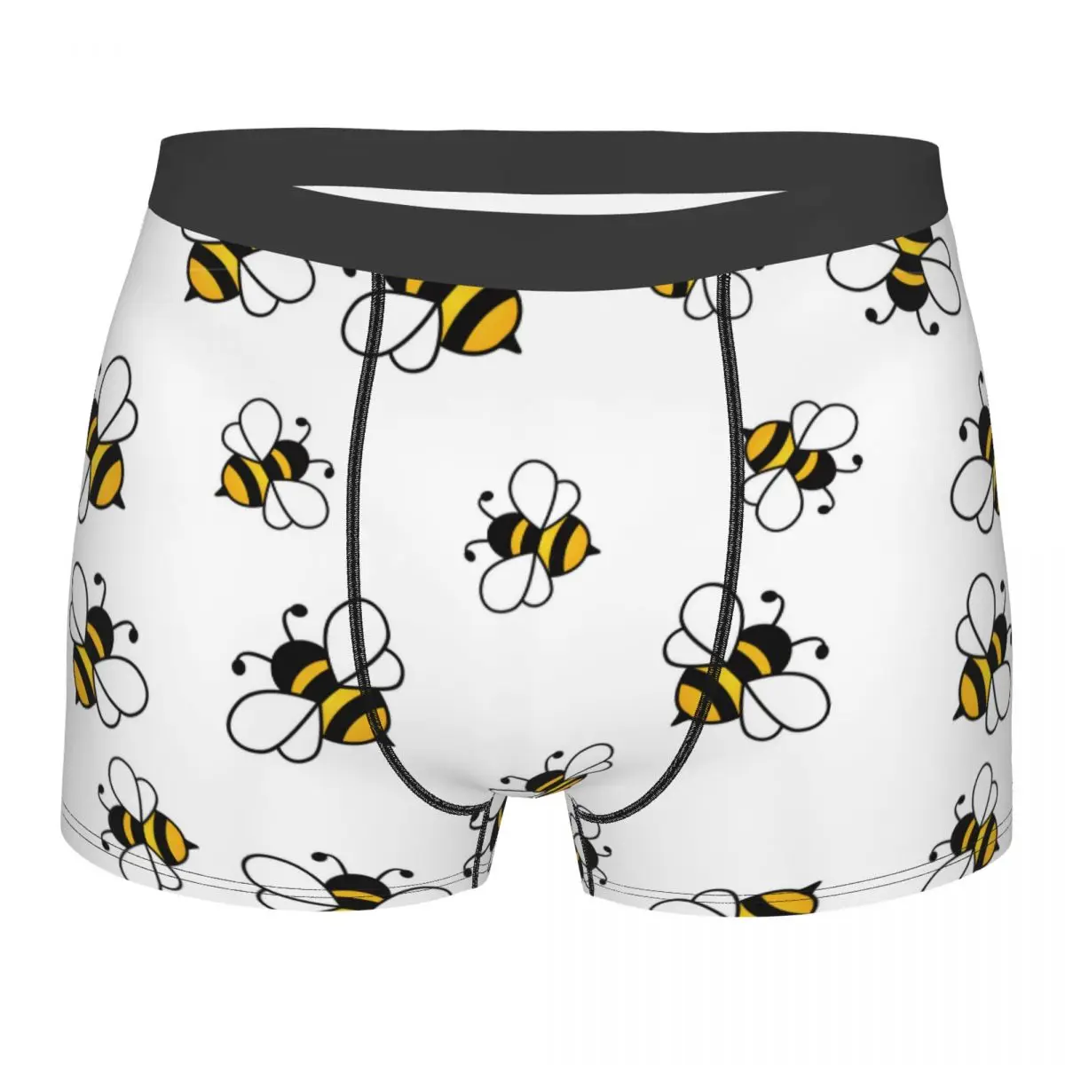 

Забавные трусы-боксеры с мультяшными пчелами, мужское нижнее белье, дышащие трусы для мужчин