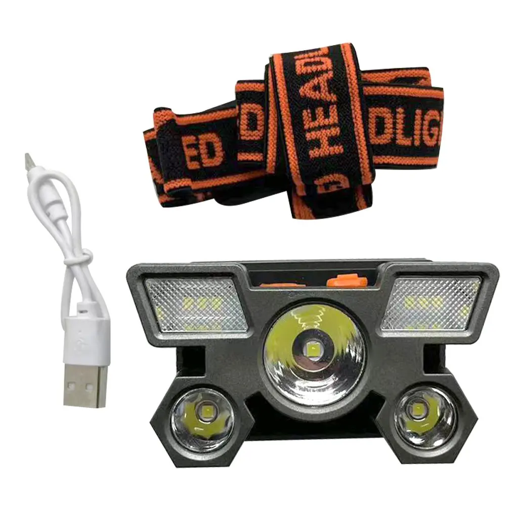 

Фонарь налобный светодиодный водонепроницаемый с зарядкой от USB, 4 режима