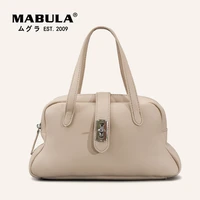 mabula retro women top handle satchel purses saddle deisgn luxury leather crossbody bag large capacity work handbags for travel