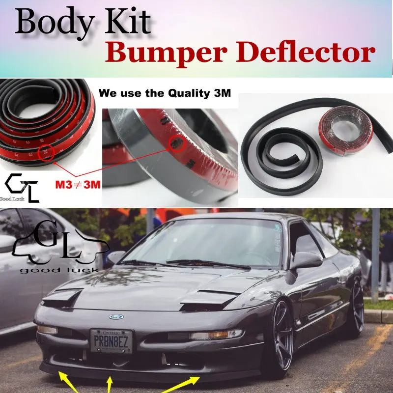 

Дефлектор губ бампера для Ford Probe MK2 1992 ~ 1997, передняя юбка спойлера ДЛЯ вентиляторов TopGear, комплект для тюнинга автомобиля/кузова/полосы