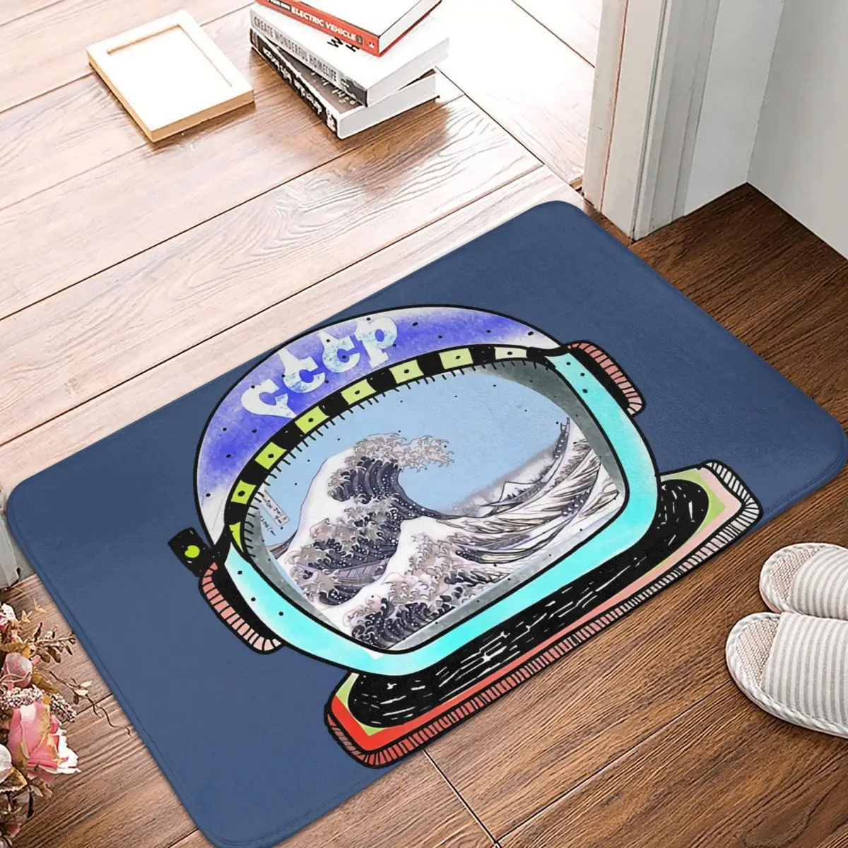 

Russian CCCP Bathroom Non-Slip Carpet Space Wave Flannel Mat Welcome Doormat Floor Decor Rug