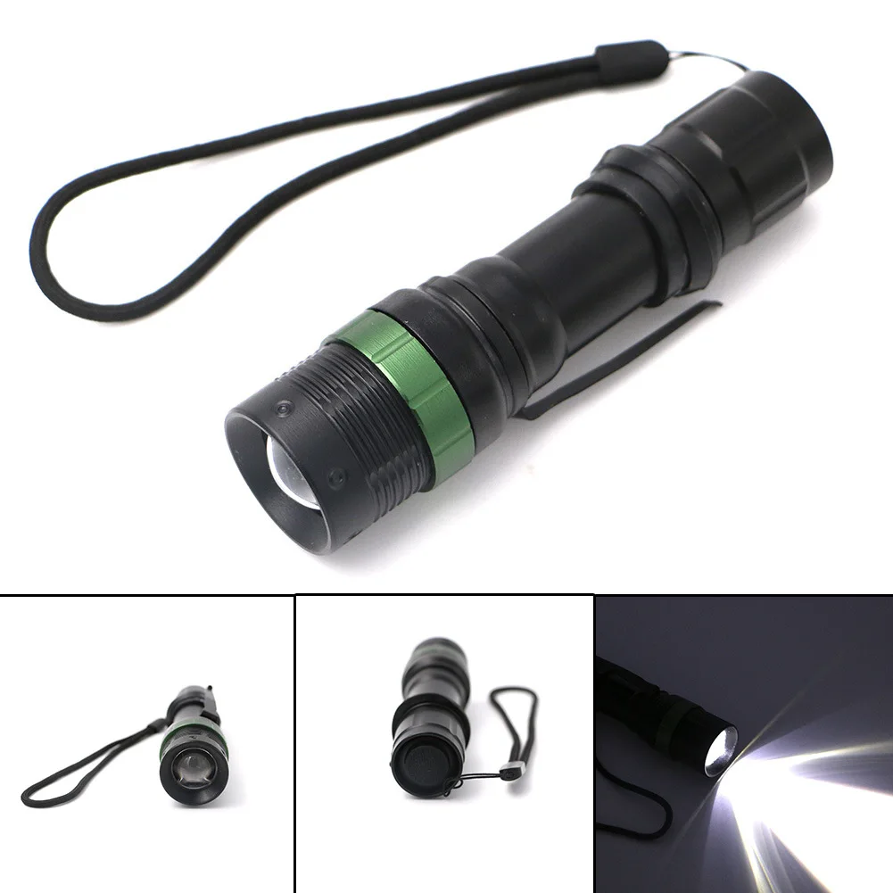 

New LED Rotary Focusing Aluminum Alloy Strong Light Charging W Flashlight